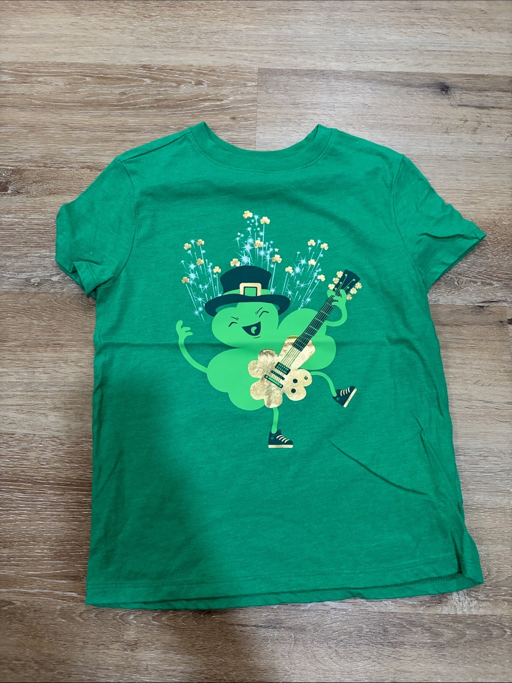 Bright Green Shamrock Guitar Graphic Tee